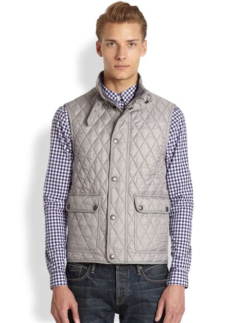 mens quilted burberry vest|burberry flannel men's.